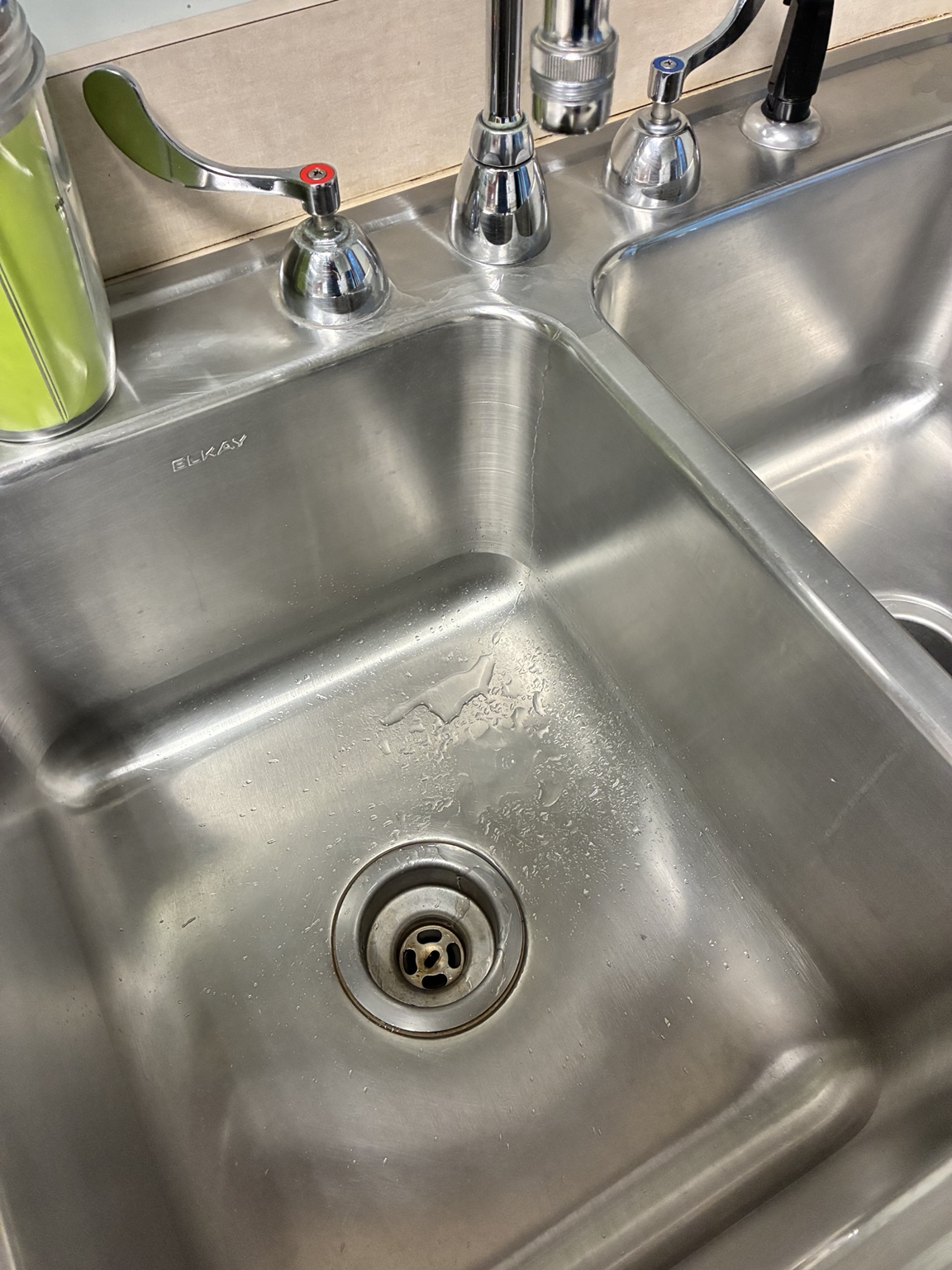 Two-handle commercial sink and faucet