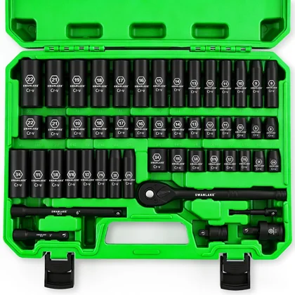 SWANLAKE 50-Piece 3/8-inch Impact Socket Set