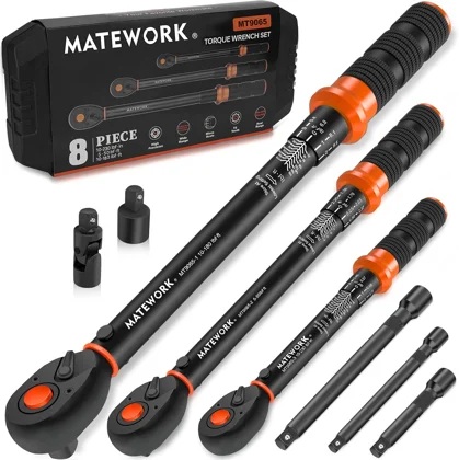 8-Piece Three-Drive Torque Wrench Set