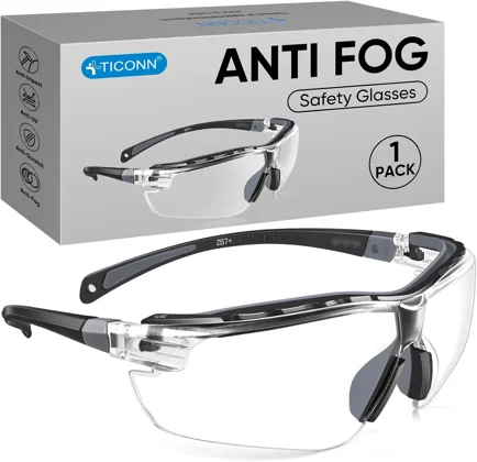 TICONN Anti-Fog Safety Glasses