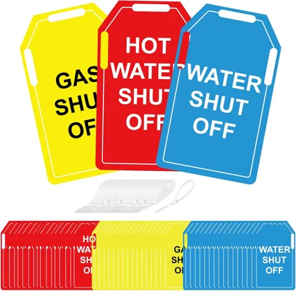 Shut-Off Valve Identification Tags — 48 Piece