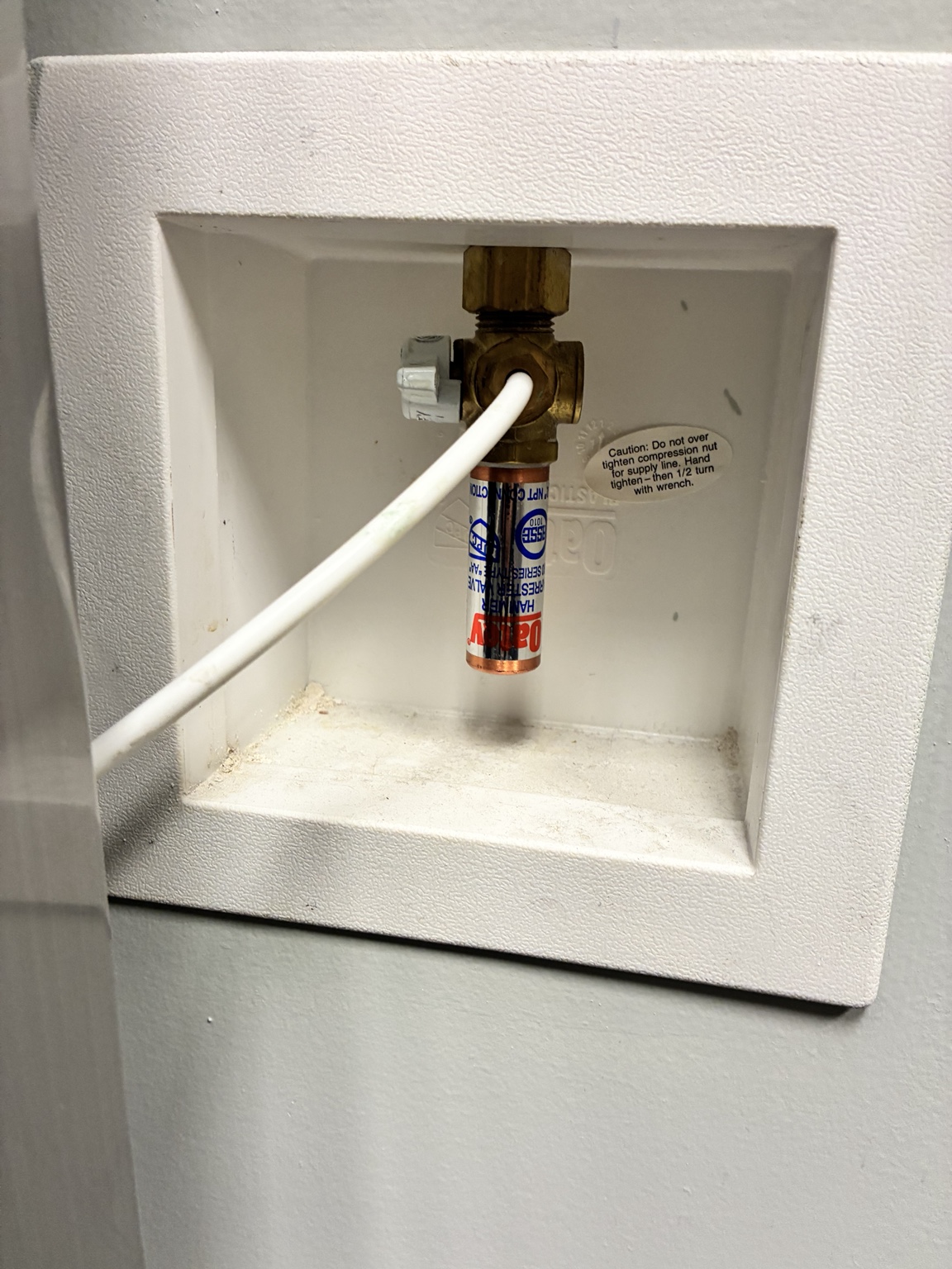 Dedicated water dispenser supply shutoff valve